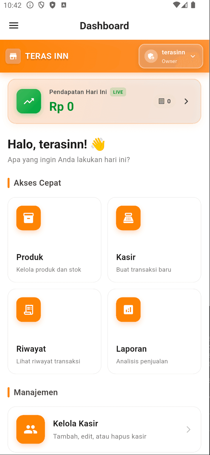 Kasir App — POS Restoran