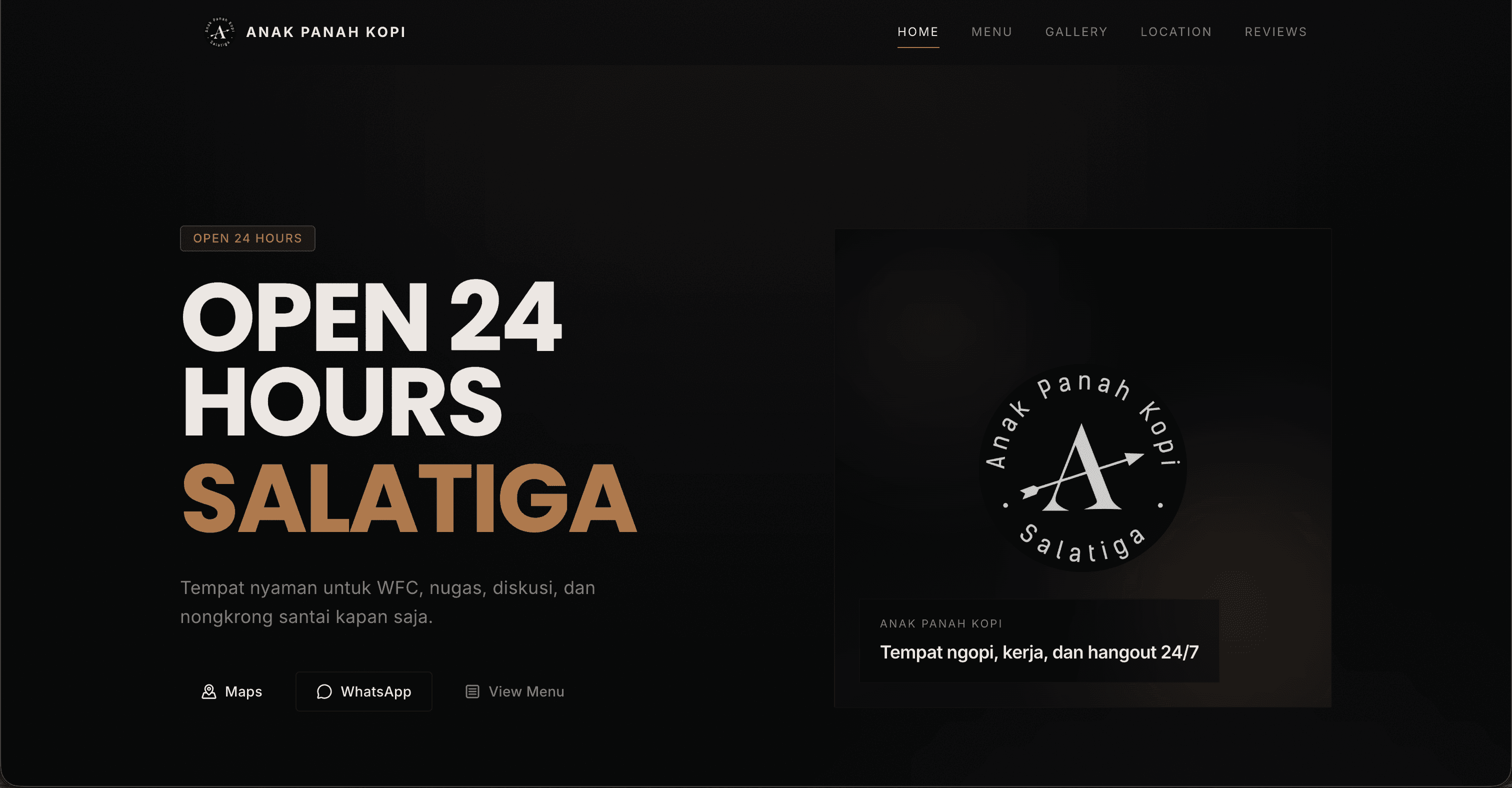 Landing Page Coffee Shop